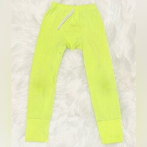 CC - Childhoods Neon Yellow Kids Gusset Drop Seat Harem Pants joggers legging 5T